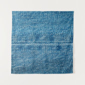 ジーンズは背景をクローズアップ。デニムステッチ。青F タペストリー (正面)