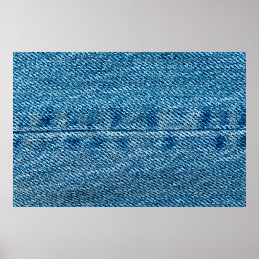 ジーンズは背景を閉じる。デニムステッチ。青F ポスター (正面)