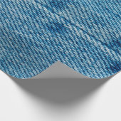 ジーンズは背景を閉じる。デニムステッチ。青F ラッピングペーパー (角)