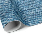 ジーンズは背景を閉じる。デニムステッチ。青F ラッピングペーパー (ロールコーナー)