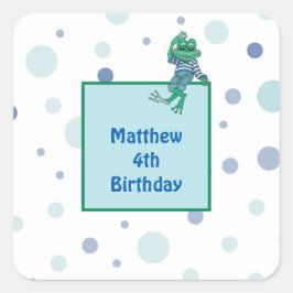 ジーンズを着たカエル スクエアシール