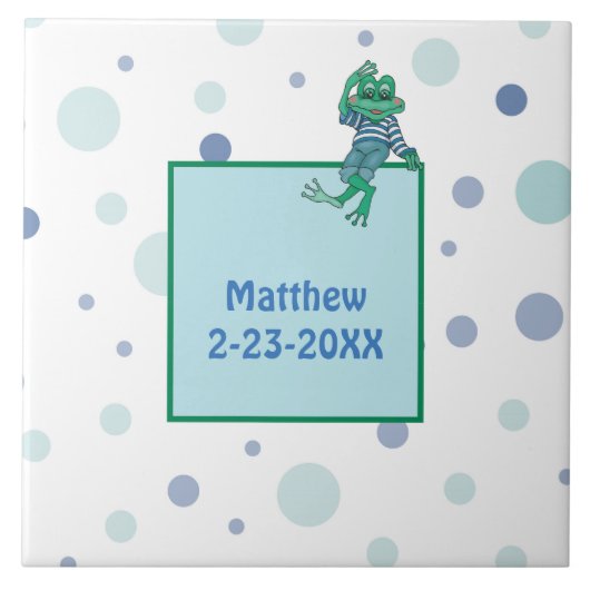 ジーンズを着たカエル タイル (正面)