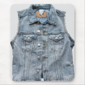 ジーンズエレガントファブリック撮影モダンスタイル マウスパッド (正面)