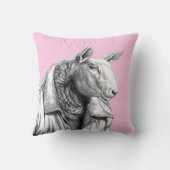 ジーンズジャケットの羊（梅） クッション (裏面)