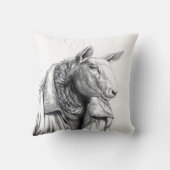 ジーンズジャケットの羊（雪） クッション (裏面)