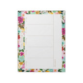 ジーンズジョイカラフルフローラ週間プランナー ノートパッド (回転)