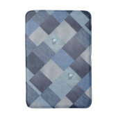 ジーンズパッチワークデニム生地 バスマット (正面縦)