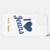 ジーンズヴィンテージファッションデザインとシームヒア Case-Mate iPhoneケース (裏面 (横))