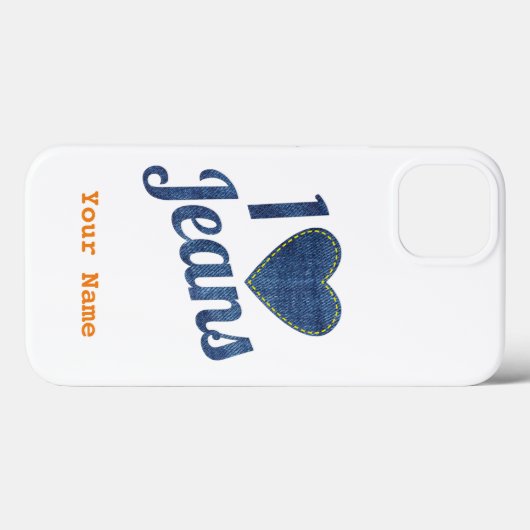 ジーンズヴィンテージファッションデザインとシームヒア Case-Mate iPhoneケース (裏面 (横))