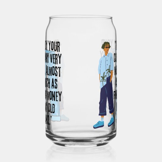 ジーンズ引用文 ガラス缶 (右)