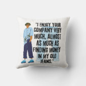 ジーンズ引用文 クッション (裏面)