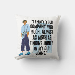 ジーンズ引用文 クッション
