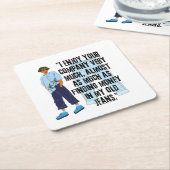 ジーンズ引用文 スクエアペーパーコースター (アングル)