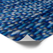 ジーンズ生地デニム構造ブルー ポスター (角)