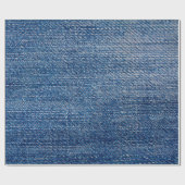 ジーンズ生地デニム構造ブルー ラッピングペーパー (フラット)