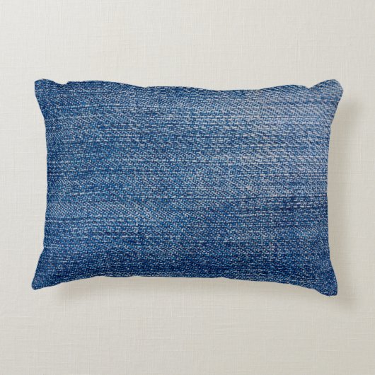 ジーンズ生地デニム構造青 アクセントクッション (裏面)