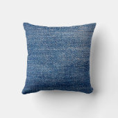 ジーンズ生地デニム構造青 クッション (裏面)