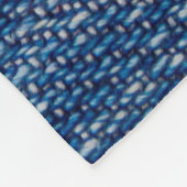 ジーンズ生地デニム構造青 フリースブランケット (角)