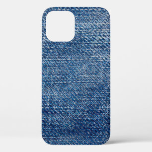 ジーンズ生地デニム構造青 iPhone 12ケース