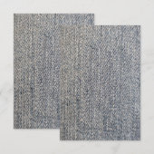 ジーンズ生地 出欠カード (正面/裏面)