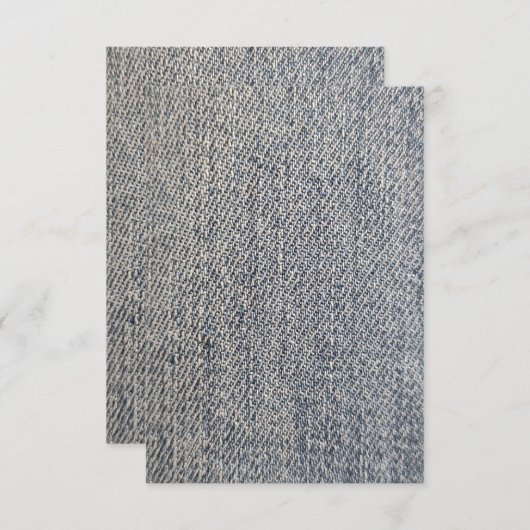 ジーンズ生地 出欠カード (正面/裏面)