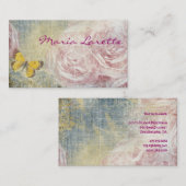 ジーンズ&バラパーティープランナーアーティストデザイナーカード 名刺 (正面/裏面)