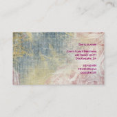 ジーンズ&バラパーティープランナーアーティストデザイナーカード 名刺 (裏面)