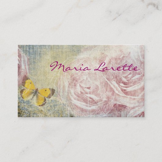 ジーンズ&バラパーティープランナーアーティストデザイナーカード 名刺 (正面)