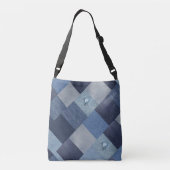 ジーンズ・パッチワーク動揺してデニム クロスボディバッグ (裏面)