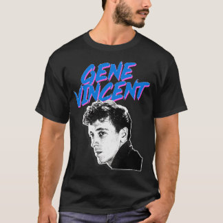 ジーンビンセントレトログラフィックデザイン Tシャツ