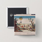 ジーンピエールBlanchardの熱気球 缶バッジ (正面&裏面)