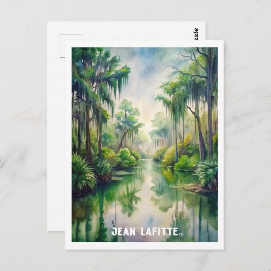 ジーンラフィッテパークウォーター絵画カラーのはがき ポストカード (正面/裏面)