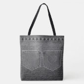 ジーンルック'ブラック&ホワイト運'-all トートバッグ (正面)