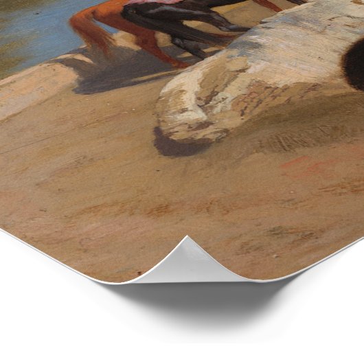 ジーンレオンジェロームによるメディネエルファヨームの眺め ポスター (角)