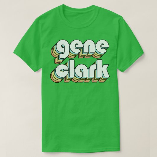 ジーンレトロレインボータイポグラフィフェードスタイル Tシャツ (デザイン正面)