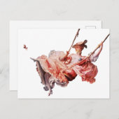 ジーン絵画・オノレ・フラゴナールによるスウィング ポストカード (正面/裏面)