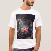 ジーン絵画・オノレ・フラゴナールによるスウィング Tシャツ (正面)