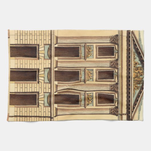 ジーン・デヌフォージの建築ファサード キッチンタオル (横)