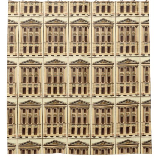 ジーン・デヌフォージの建築ファサード シャワーカーテン (正面)