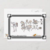 ジーン・デボンによるパリン乱闘 ポストカード (正面/裏面)