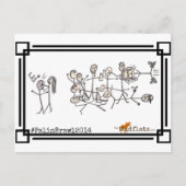 ジーン・デボンによるパリン乱闘 ポストカード (正面)