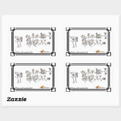 ジーン・デボンによるパリン乱闘 長方形シール (シート)