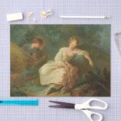 ジーン・バプティスト・ヒュートによる風景の中の若いカップル 薄葉紙 (クラフト)