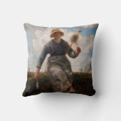 ジーン – フランソワミレー – スピナーガール クッション (裏面)