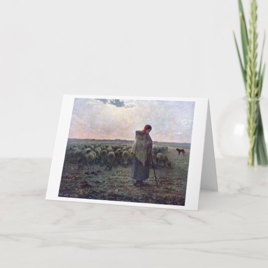 ジーン・フランソワ・ミレットの羊飼いの娘 カード (正面)