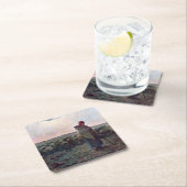 ジーン・フランソワ・ミレットの羊飼いの娘 スクエアペーパーコースター (インサイチュ)