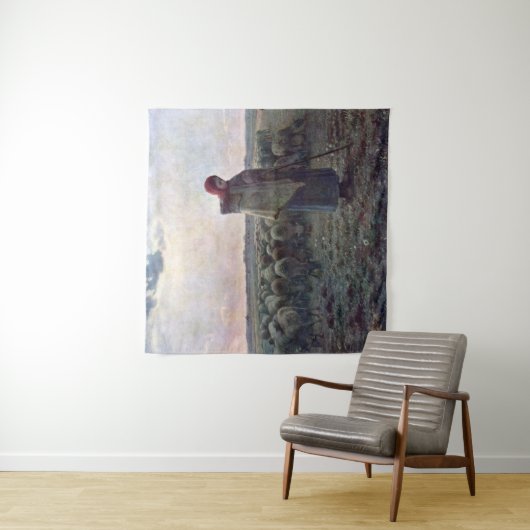 ジーン・フランソワ・ミレットの羊飼いの娘 タペストリー (インサイチュ)