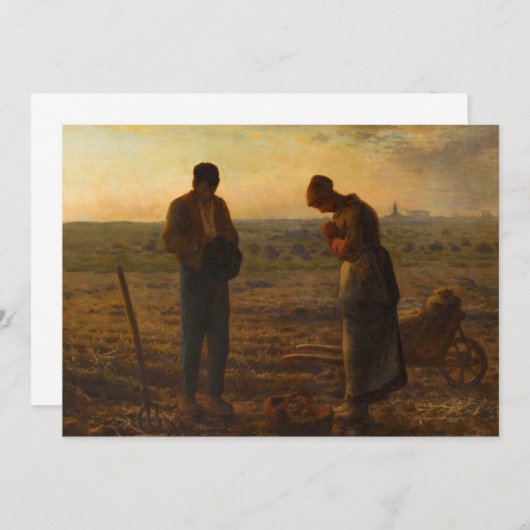 ジーン・フランソワ・ミレーによるアンジェルス サンキューカード (正面/裏面)