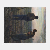 ジーン・フランソワ・ミレー・アンジェルス フリースブランケット (正面(横))