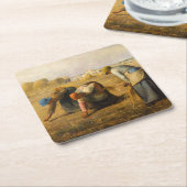 ジーン・フランソワ・ミレー – ザ・グリーナー スクエアペーパーコースター (アングル)